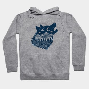 Ornamental howling wolf Hoodie